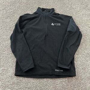 Marmot Polartec Sweater Mens Medium Black 1/4 Zip Mock Neck Outdoor Casual Light